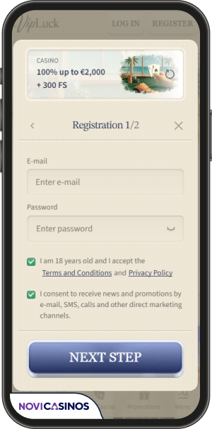 proces registracije vipluck
