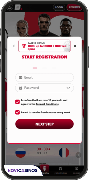 proces registracije betista casino