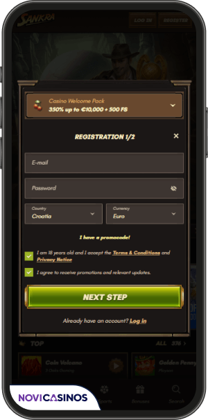 proces registracije sankra casino